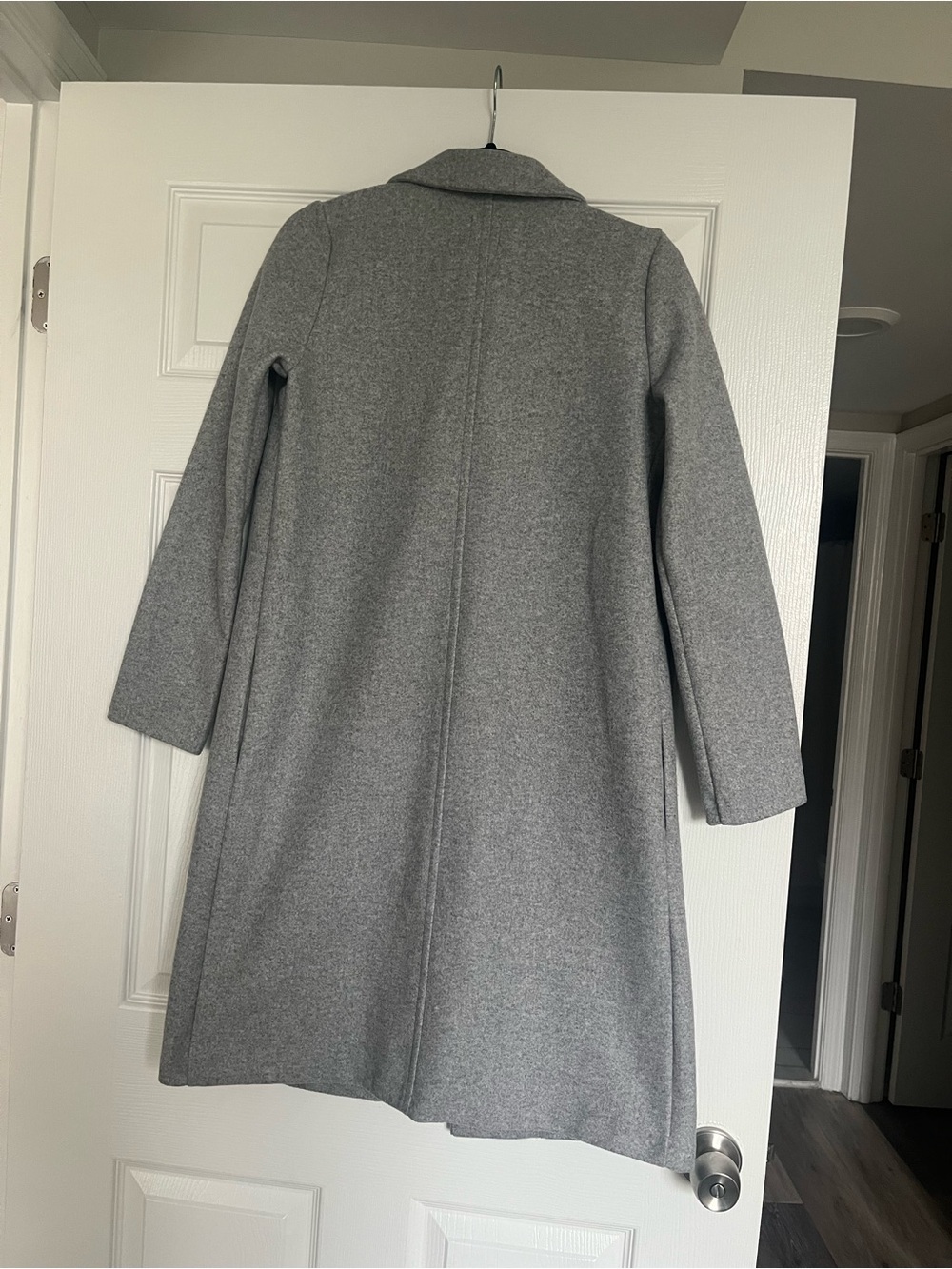Zara Grey Felt Texture Coat - Picture 2 of 3